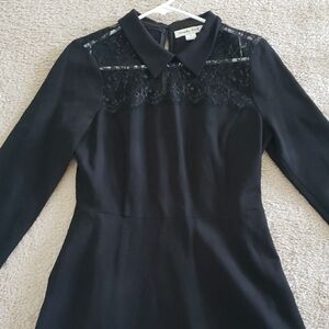 Black Lace Detail Dress
